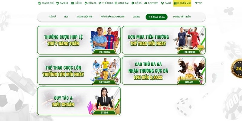 Nhận ưu đãi độc quyền khi tham gia cược thể thao tại QQ88